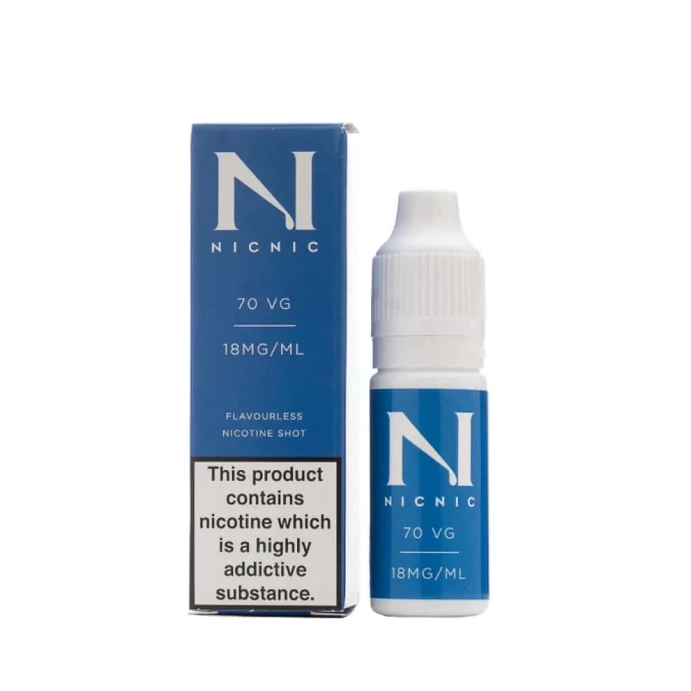 Nic Nic Nicotine Shots 18mg/70vg Box of 120