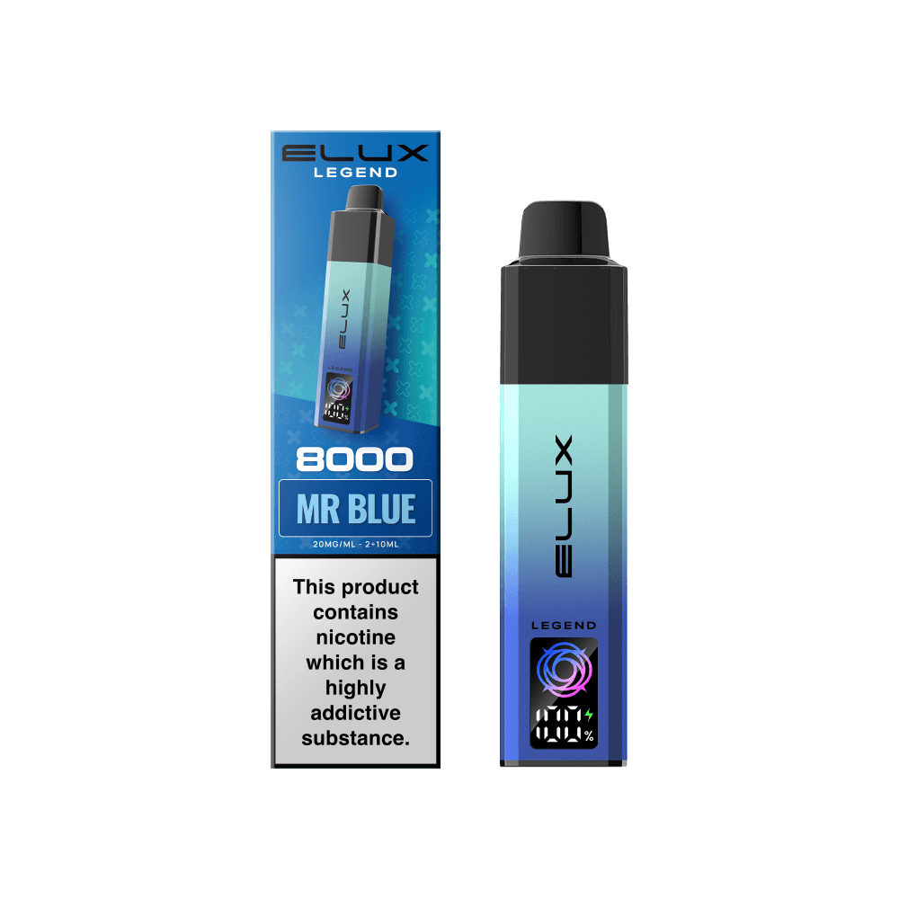 Mr Blue (Pre-Order) Elux Legend 8000 Pod Vape Kit Box of 5