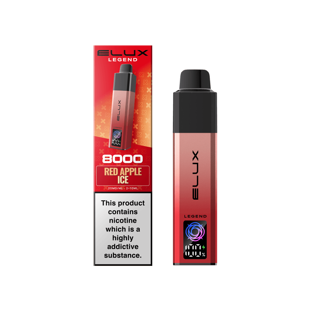  Red Apple Ice (Pre-Order) Elux Legend 8000 Pod Vape Kit Box of 5